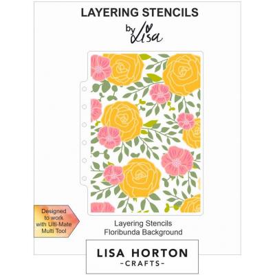 Lisa Horton Crafts Layering Stencils -  Floribunda Background